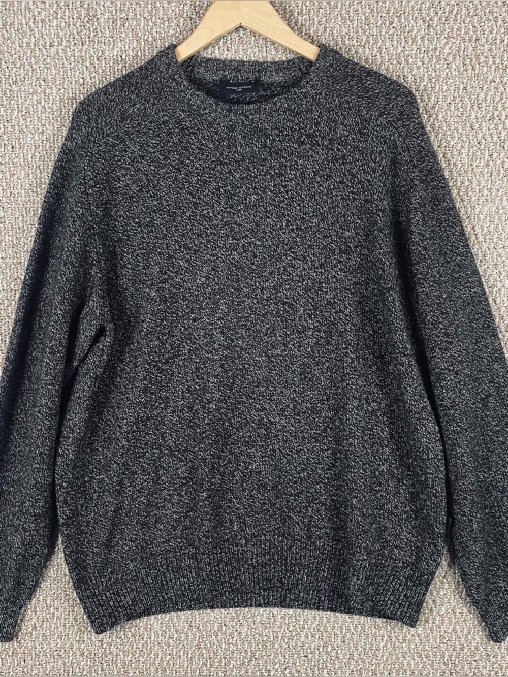 Vintage Hugo Boss Sweater Men’s 50 Wool Wool Silk 90s Marled Knit Italy Crew S55
